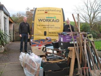 Yet another van load of tools collected for Workaid